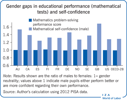 Gender gaps in educational performance
                        (mathematical tests) and self-confidence