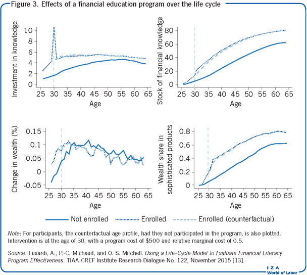 Effects of a financial education program
                        over the life cycle