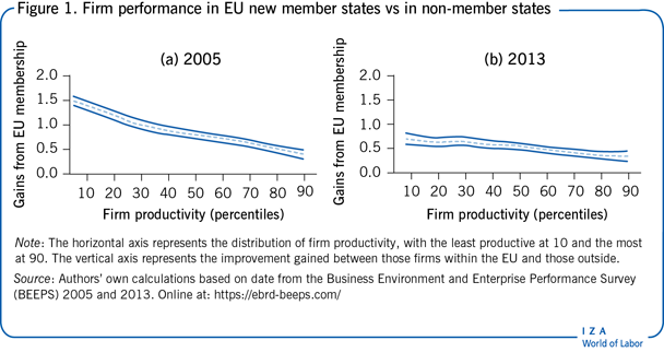 Firm performance in EU new member states vs in non-member states