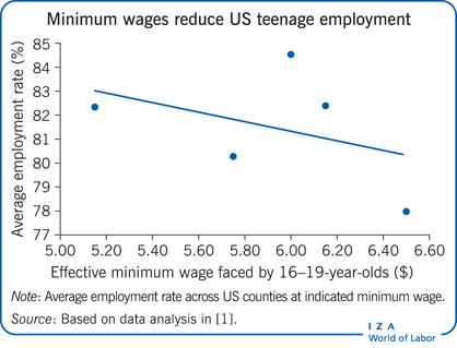 Minimum wages reduce US teenage
                            employment