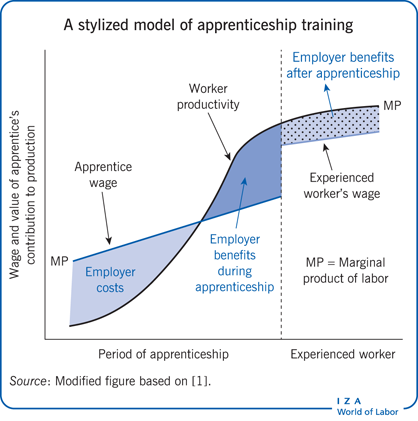 A stylised model of apprenticeship
                        training