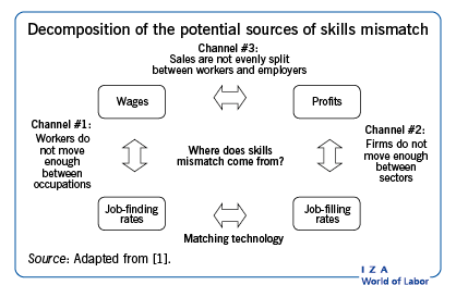 Decomposition of the potential sources of
                        skills mismatch